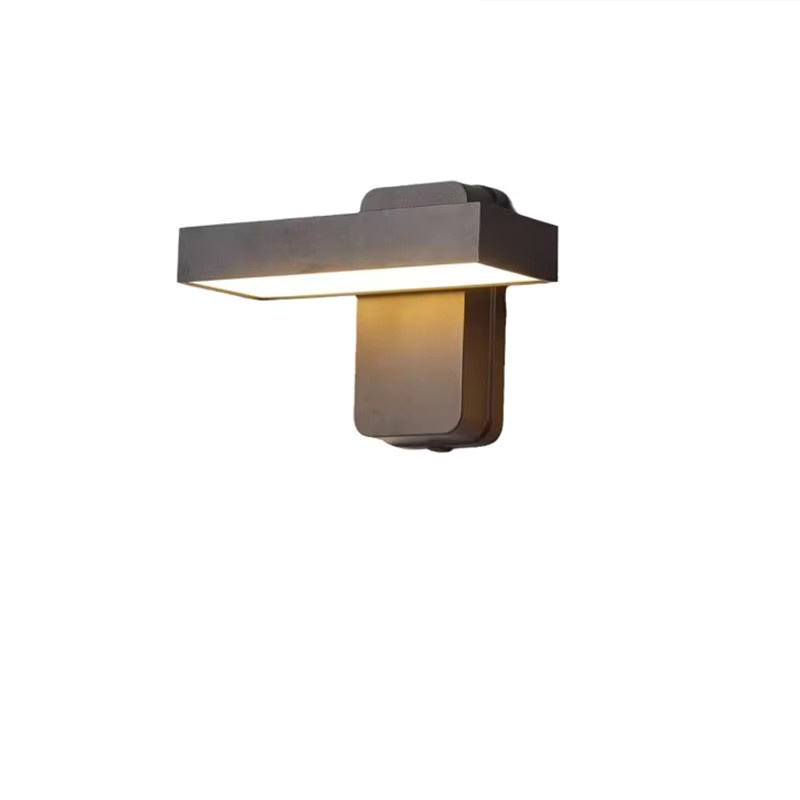 Wasserdichte Aluminium Außenwandleuchte mit Bewegungsmelder und IP65 Schutz, drehbare Gartenleuchte für Eingang und Veranda in Schwarz oder Silber - Bild 3