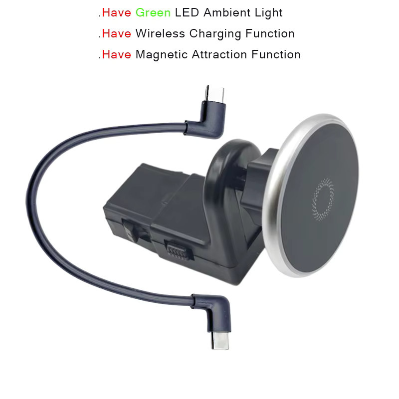 AOSRRUN Magnetische Wireless Ladestation und Smartphone Halterung für BMW iX, X5, X6, X7, 5er, 7er, i5 und X3 in Schwarz - Bild 2