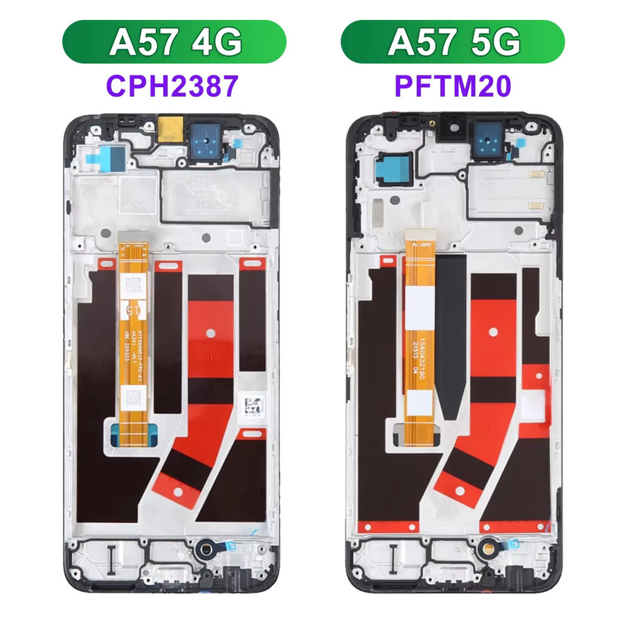 OPPO A57 4G CPH2387 Ersatz-Display mit 6,56 Zoll LCD-Touchscreen und Digitizer inklusive Rahmen in Schwarz - Bild 2