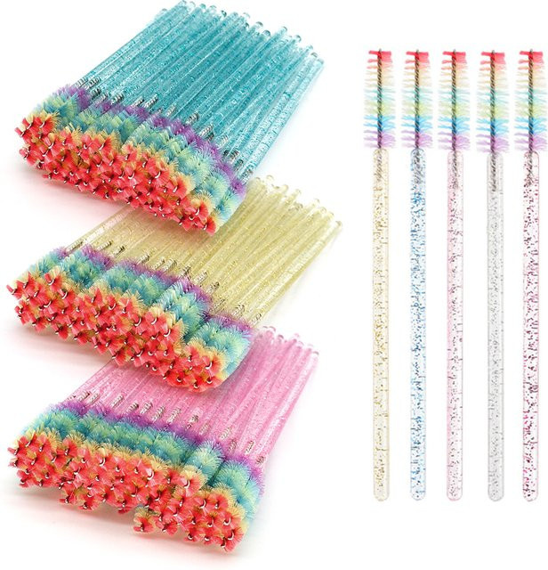Dkasama Wimpernbürste, Regenbogen-Kristall, Glänzend, 50 Stück - Bild 1