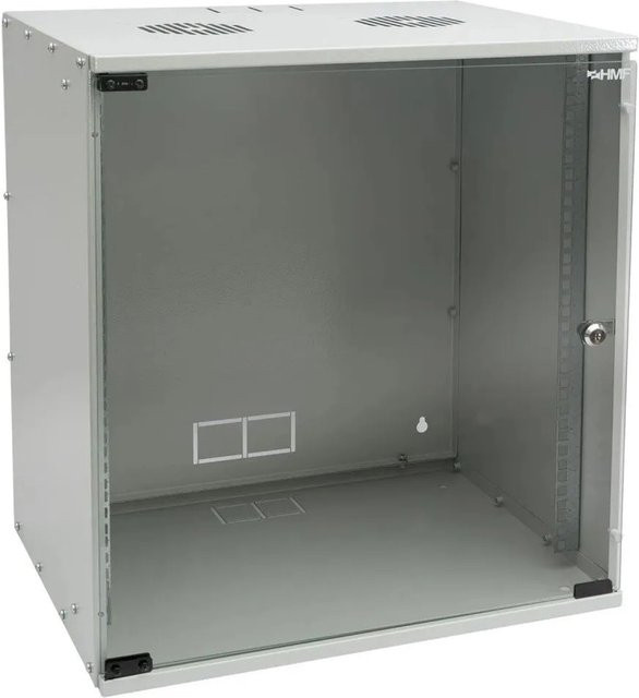 HMF Serverschrank Netzwerkschrank 12HE 19 Zoll Lichtgrau - Bild 1