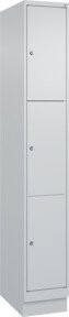 C+P Schließfachschrank Classic PLUS mit Sockel, 1 Abteil, Farbe Lichtgrau, H x B x T: 195 x 30 x 50 cm - Bild 1