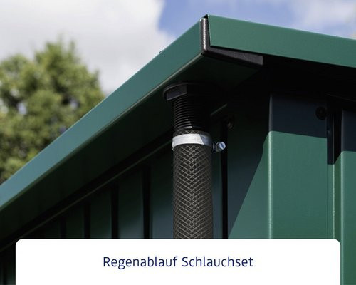 Ecostar Schlauch aus Kunststoff für Gerätehaus, Schwarz, Länge: 190 cm - Bild 1