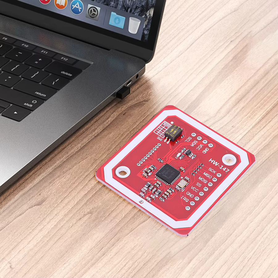 ALLOYSEED PN532 NFC RFID Modul V3 Benutzer-Kit mit IC S50 Karten-PCB-Antenne in Rot für Arduino, I2C, SPI und HSU Schnittstellen - Bild 2