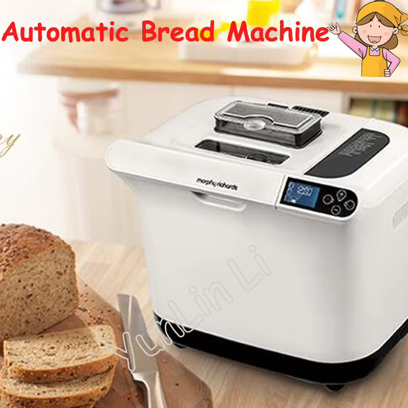YunlinLi Automatischer Haushaltsbrotbackautomat mit Fruchtstreuer und Speicherfunktion in Weiß - Bild 2