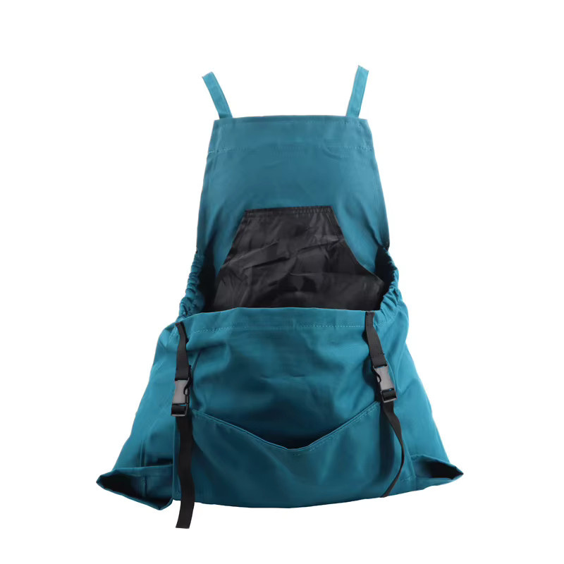 Outdoor Ernteschürze mit Schnellverschluss als Werkzeugschürze und Rucksack für die Gartenarbeit in Rot oder Blau - Bild 3