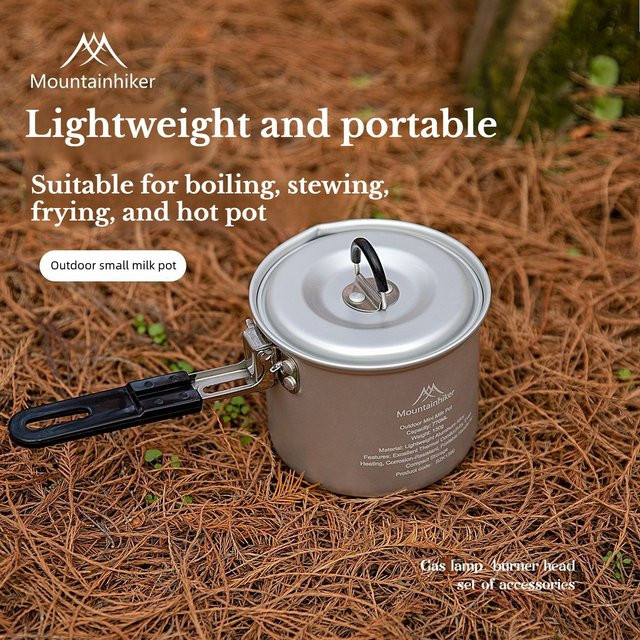 MOUNTAINHIKER Camping-Set aus Aluminium in Silber mit Topf und Bratpfanne für Outdoor und Wandern - Bild 1