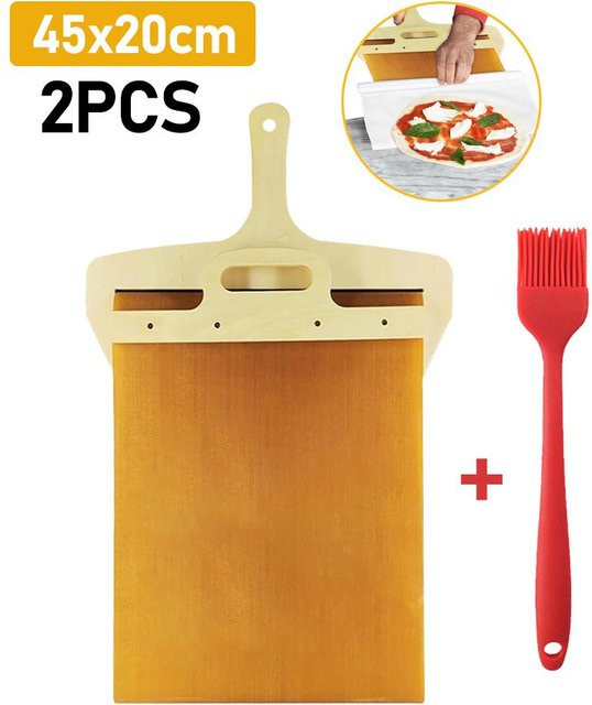 Antihaftbeschichtete Schiebe-Pizzaschaufel von Binchi Outdoor Equipment mit Griff und Aufhängeschlaufe, Mehrfarbig - Bild 1