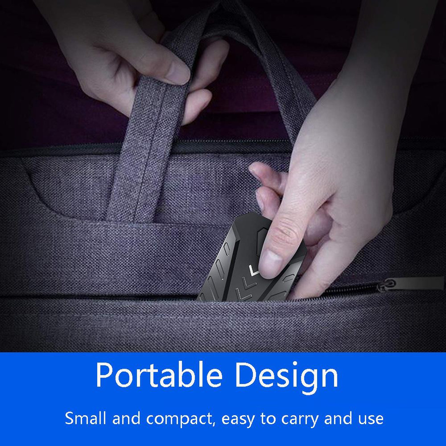 HXSJ P8 Kabelgebundener Tastatur-Maus-Konverter mit 3 USB-Anschlüssen, tragbarer Adapter für mobiles Gaming, Schwarz - Bild 7
