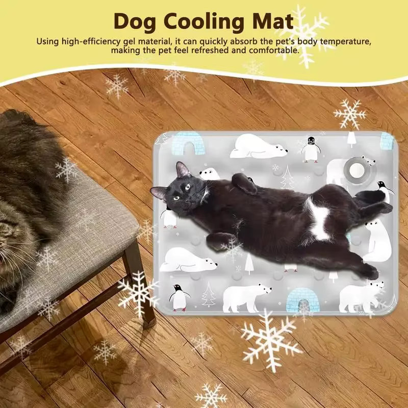 BeiYu Pet Hundebett und Katzenbett in Blau mit abstraktem Design und rechteckiger Form - Bild 4