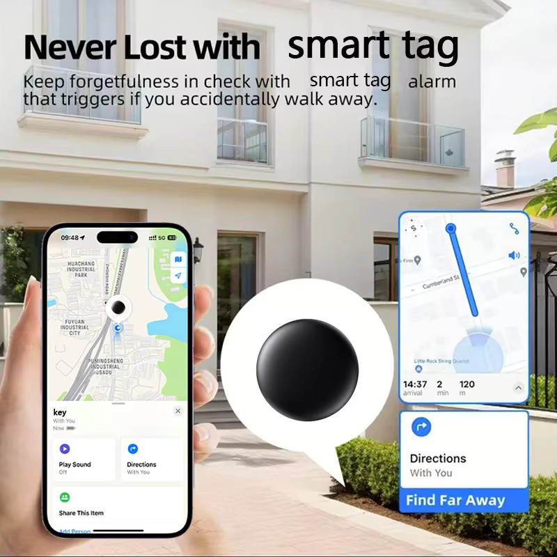 4er-Pack IOS GPS Smart Tag für Apple Find My Tracker mit magnetischem Saugnapf und Silikonhülle zur Verlustprävention für Skateboard und Auto - Bild 5