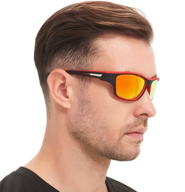 Sportsonnenbrille mit Kette, Unisex, Vollrand, Kunststoff - Bild 1