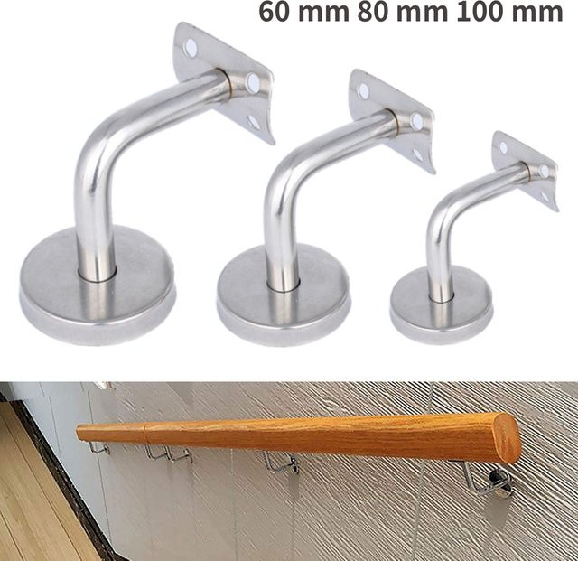 VIBRATITE Handlaufhalterung aus Edelstahl in Silber zur Wandmontage - Bild 1