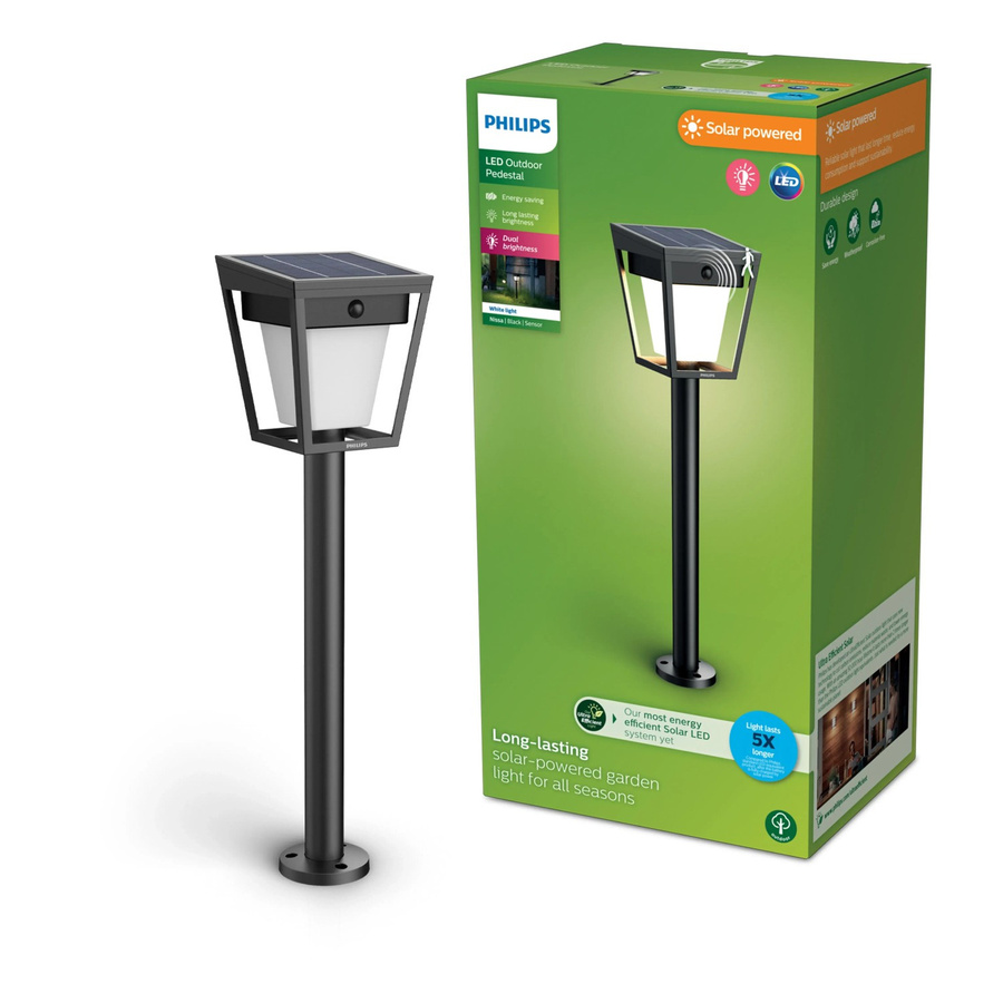 Philips Nissa Solar LED Außenstandleuchte Schwarz - Bild 2