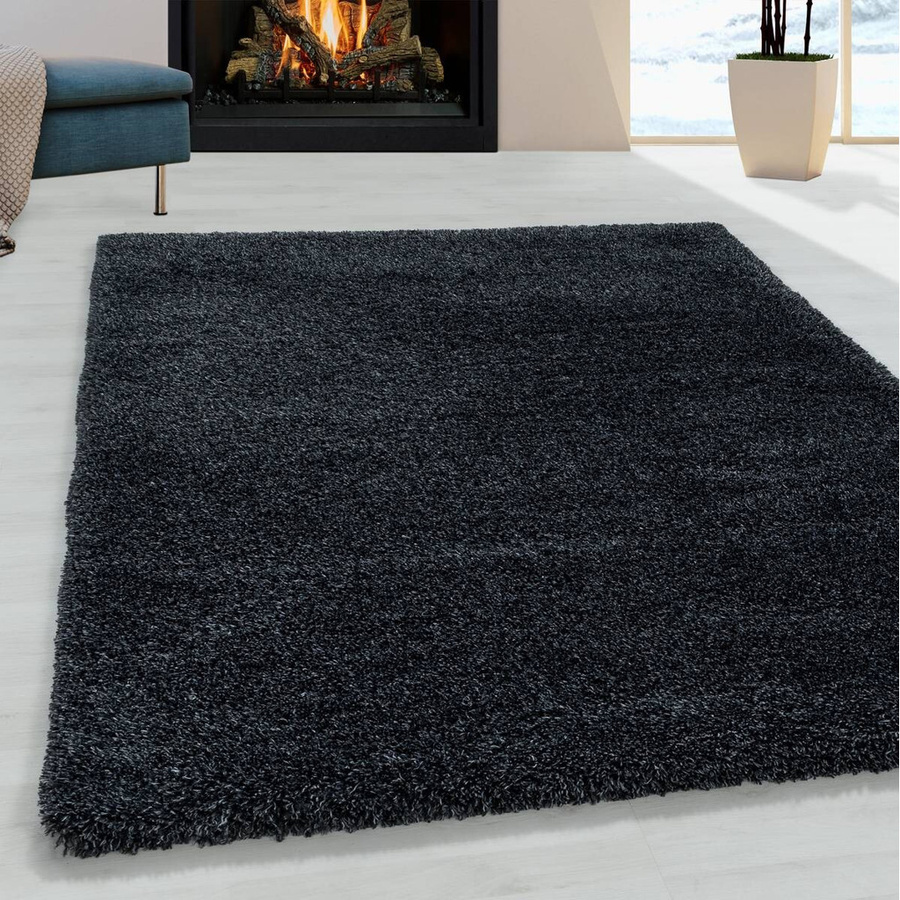 Ayyildiz Hochflorteppich Fluffy Shaggy in Anthrazit B: 120 cm, L: 170 cm - Bild 2