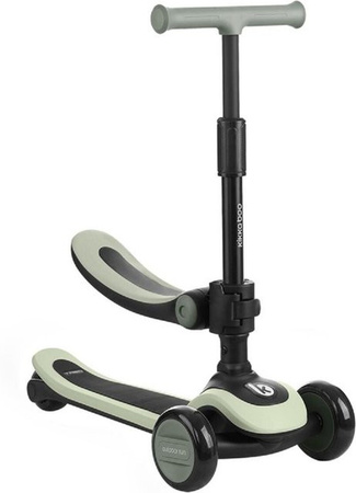 Kikkaboo Kinderroller 2 in 1 Treo Laufrad und Roller, faltbar und höhenverstellbar, grün
