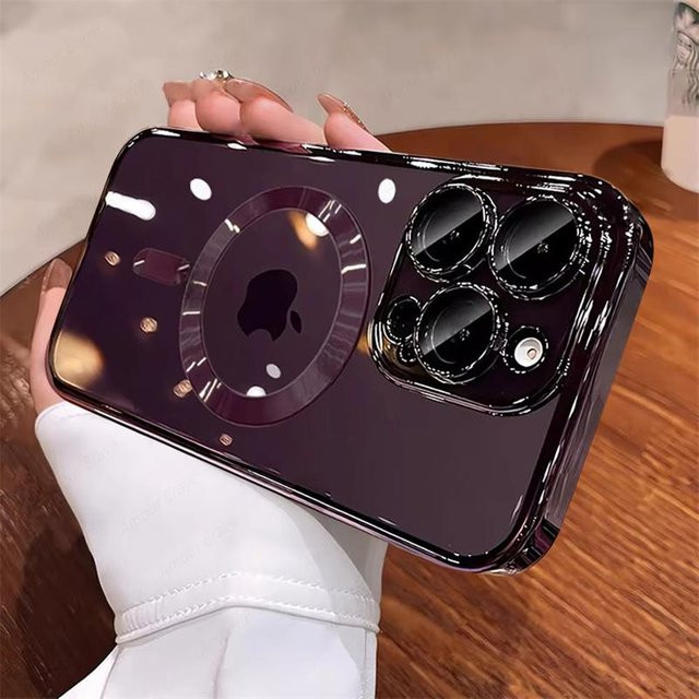 Yiran Bag Transparente Handyhülle mit magnetischer Beschichtung für iPhone 16 15 14 13 12 11 Pro Max und Plus kompatibel mit MagSafe kabellosem Laden - Bild 1