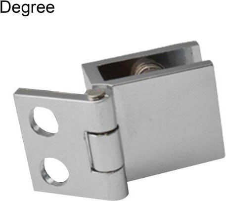 Linggo Universal Schrankscharnier aus rostfreiem Eisen für Glas- und Küchentüren, 0/90/180 Grad, Farbe: Silber/Chrom - Bild 1