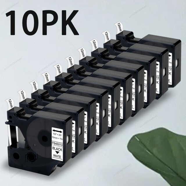 Dymo D1 Etikettendruckerband Weiß 12 mm für LabelManager LM160 und LM280 kompatibel mit 45013 - Bild 1