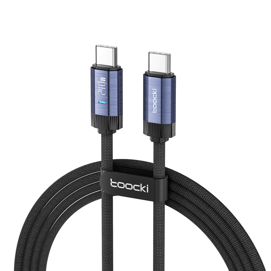 Toocki USB-C auf USB-C Schnellladekabel 240W in Blau für Samsung, Huawei, Xiaomi und Macbook - Bild 6