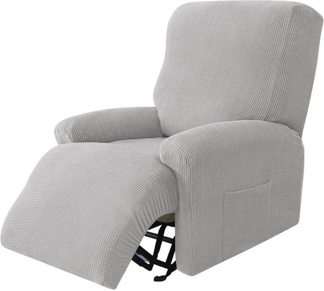 Household supplies MH Relaxsesselbezug für 1-Sitzer in Braun, elastischer Jacquard-Stretch-Überwurf aus 100% Polyester - Bild 1