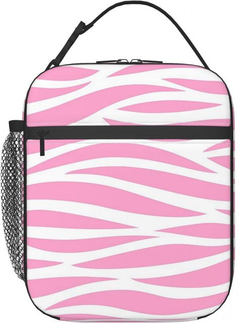 Isolierte Lunchtasche mit Zebra Muster in Pink von Fancy Style Studio - Bild 1