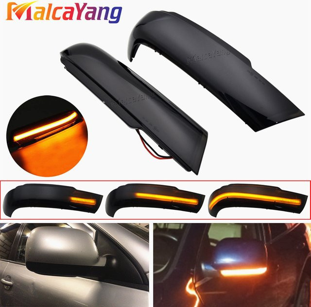 Malcayang 2er Set Dynamische LED-Rückspiegel-Blinker in Schwarz für Volkswagen VW Touareg I MK1 7L - Bild 1
