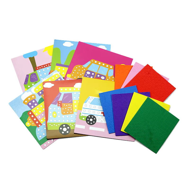 ZYF Mosaik-Cartoon-Aufkleber Set, 6 Blatt selbstklebendes DIY-Briefpapier in Multicolour für Kunst und Schule - Bild 3