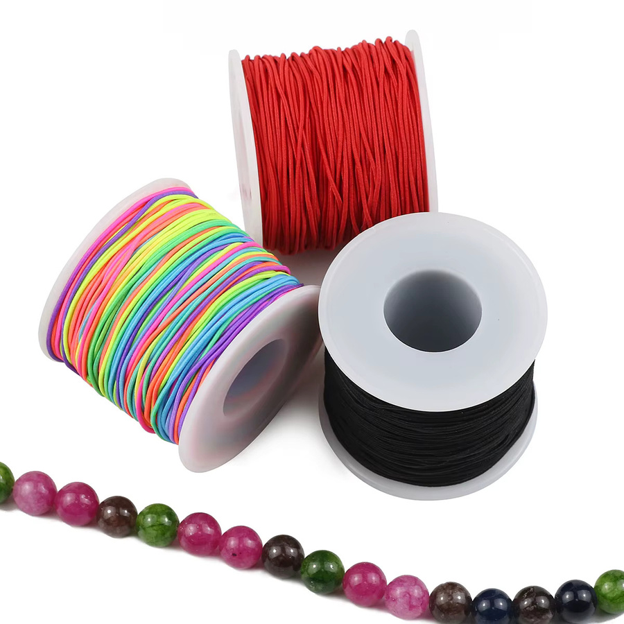 JHNBY Perlenschnur, elastisch, mehrfarbig, 50 Meter, 1 mm - Bild 3