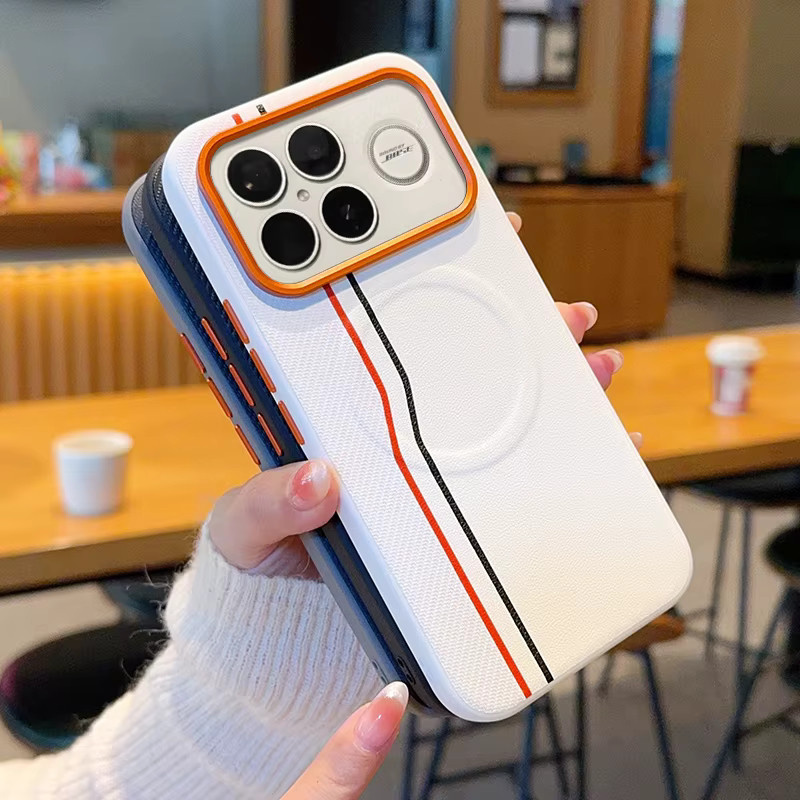 Luxus Magnetische Schutzhülle für Xiaomi POCO F8 Pro F8 Ultra und Redmi K90 Pro Max in Weiß mit kabelloser Ladefunktion und harter PU-Rückseite - Bild 2