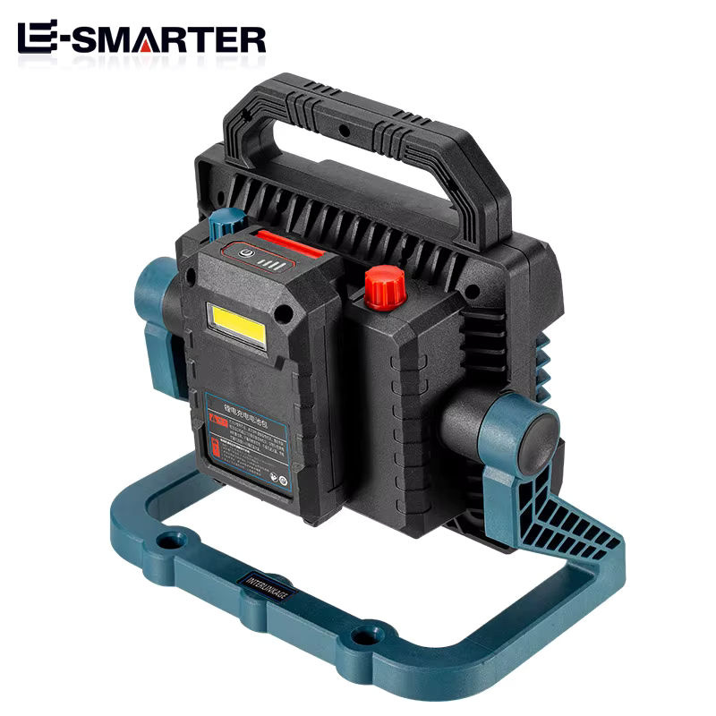 ESMARTER LED tragbare Laterne mit USB-Ladefunktion und Seitenlicht, wasserdicht, Schwarz, inklusive 5x 18650 Batterien für den Einsatz im Freien - Bild 6