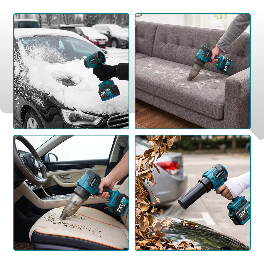 YOFIDRA 2 in 1 Bürstenloser Elektrischer Turbo-Gebläse-Jet-Lüfter mit 350m/s und 350000RPM Handgehaltener Laubbläser und Staubbläser für Makita-Akku - Bild 5