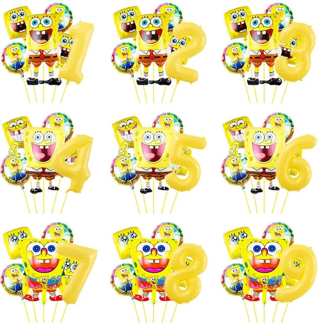 Potdemiel SpongeBob Schwammkopf Ballon Set, 6-teiliges Set - Bild 1