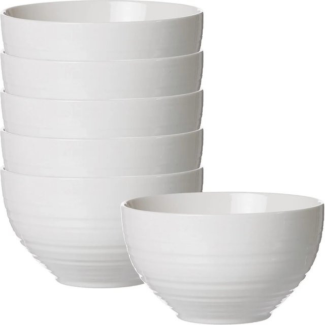 Ritzenhoff & Breker Suomi Müslischalen aus Porzellan 6er Set Weiß Durchmesser: 14 cm - Bild 1