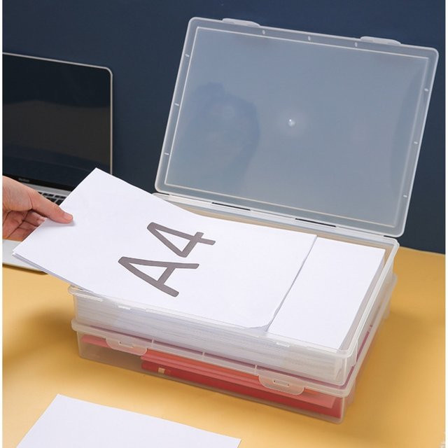 Transparente Dokumentenbox aus Kunststoff für A4 Dokumente und Zertifikate - Bild 1