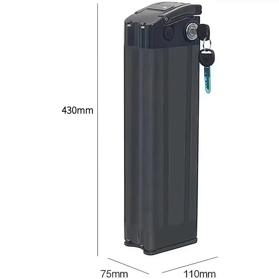 Aleaivy Silverfish Lithium-Ionen-Akku 48V 15Ah mit Ladegerät, schwarzer Ersatzakku mit 21700 Zellen für 500W 750W 1000W Motoren - Bild 2