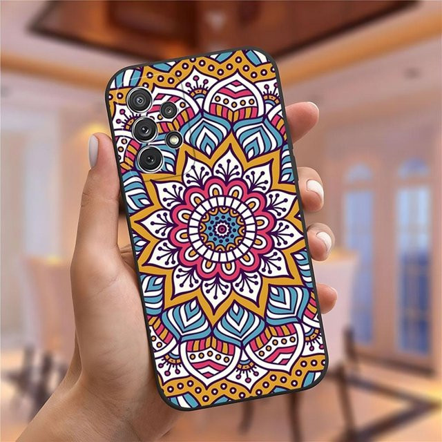 Mandala Chakra Yoga Handyhülle für Samsung Galaxy S23 Ultra S24 S22 S20 FE S21 Plus A54 A34 A16 A53 A13 Multicolor - Bild 1
