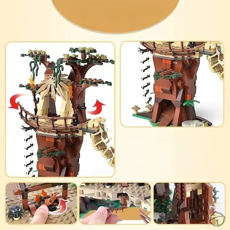Star Wars Ewok-Dorf Straßenansicht-Baumodell, MOC, Baumodell - Bild 2