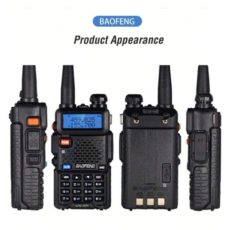 Baofeng UV-5R USB Amateurfunkgerät mit FM-Radio in Schwarz - Bild 3