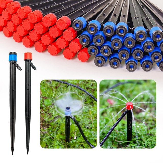 60er-Pack Mikrobewässerungssystem mit Tropfbewässerungsstrahlern für 1/4-Zoll-Schläuche zur automatischen Gartenbewässerung - Bild 1