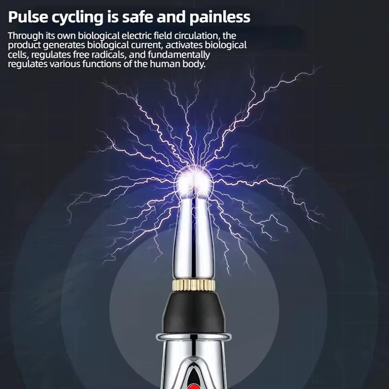 AXH Meridian Pen Elektronischer Energie-Zirkulations-Massagepen, Silver - Bild 4