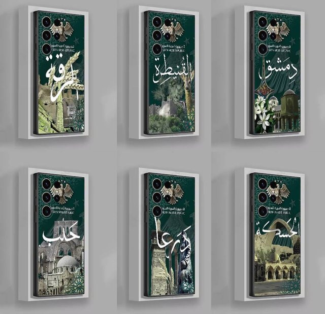 Handyhülle mit Syrien Logo für Samsung Galaxy S25 S24 S23 S22 S21 S20 Ultra Plus FE Lite 5G in Schwarz - Bild 1