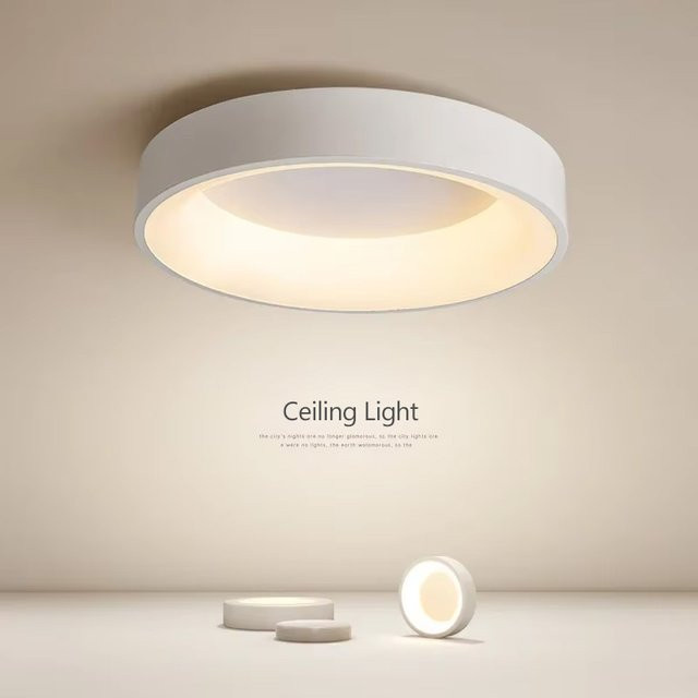 DARHYN Moderne LED Deckenleuchte Rund in Weiß für Wohnzimmer, Schlafzimmer und Arbeitszimmer - Bild 1