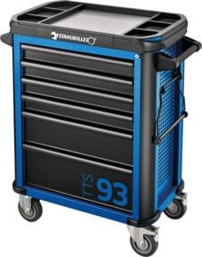 Stahlwille Werkstattwagen TTS 93/6 B mit 6 Schubladen, Blau und Schwarz, B/T/H: 48,1 x 87,7 x 100,0 cm - Bild 1