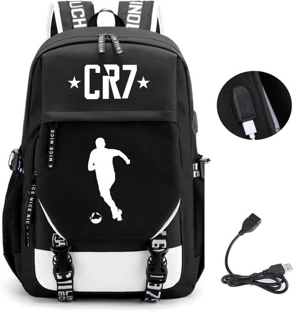 3-teiliges Schulrucksack-Set für Schüler in Schwarz aus Oxford-Stoff mit Schultasche, Schultergurt und Federmäppchen - Bild 1