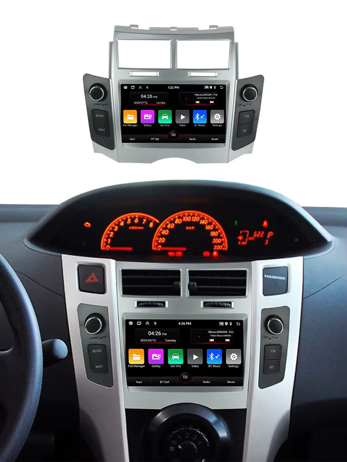 NAVIFANS Android 13 Autoradio mit CarPlay und GPS für Toyota Yaris XP90 Vitz Platz 2005-2012, 2GB RAM, 64GB Speicher, Schwarz - Bild 5