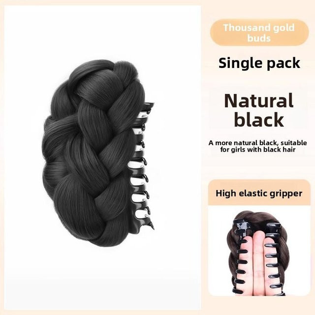 Haarknoten Perücke, Schwarz, Unisex - Bild 1