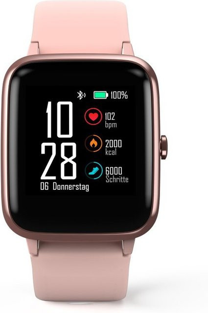 Hama Smartwatch mit GPS, Herzfrequenzmessung und Schrittzähler in Roségold - Bild 2