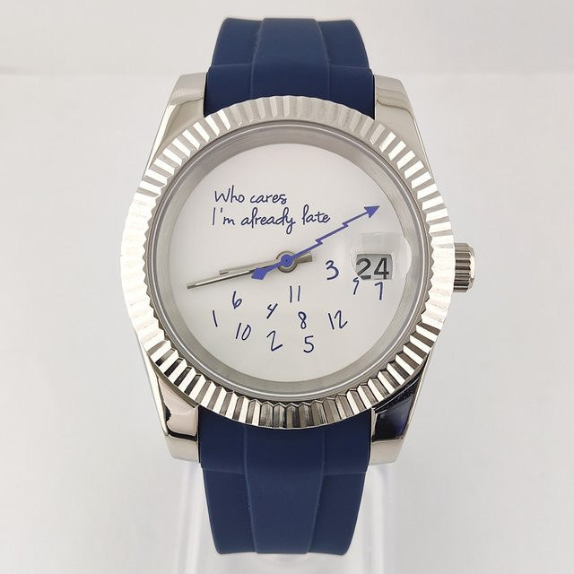 OUMASHI Armbanduhr Automatik, Edelstahl, Blau, Saphirglas, 39 mm, Herren - Bild 1