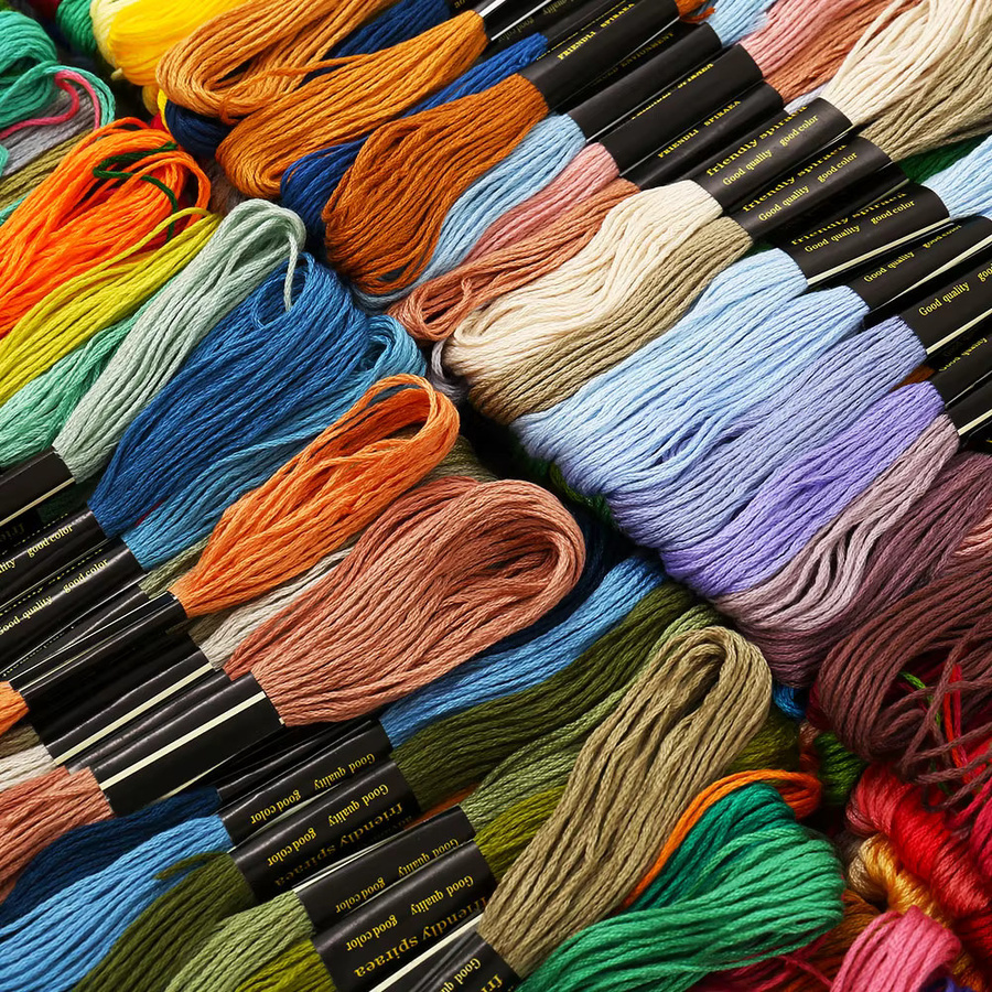 Stickgarn Set aus Baumwolle in gemischten Farben für Kreuzstich und DIY-Bastelarbeiten - Bild 3